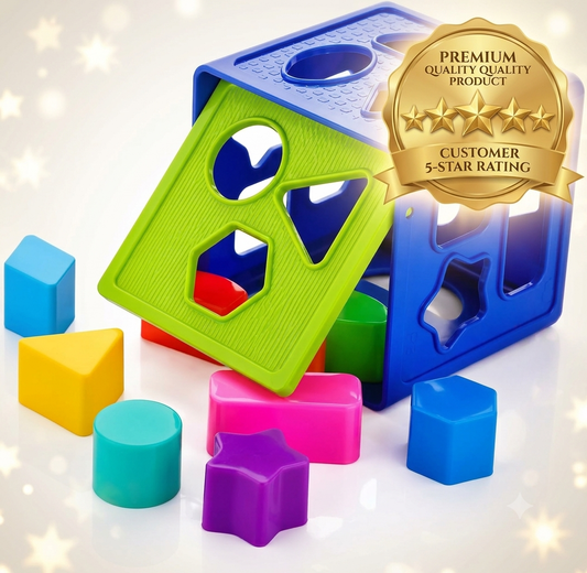 Kids Educational Shape Sorter Toy Cube with Colorful Blocks | Toystall.store